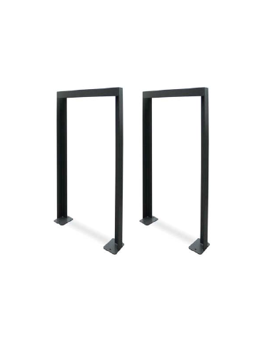 Portabici singolo realizzato in acciaio zincato e verniciato, senza traverso. Da inghisare - cm 90x120h