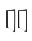 Portabici singolo realizzato in acciaio zincato e verniciato, senza traverso. Da tassellare - cm 90x100h