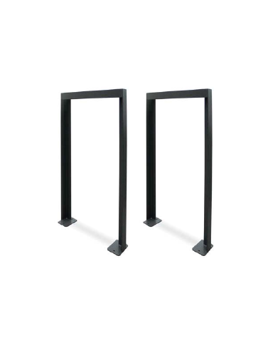 Portabici singolo realizzato in acciaio zincato e verniciato, senza traverso. Da tassellare - cm 90x100h