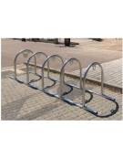 Portabici a 3 archetti, realizzato in acciaio inox. da tassellare - cm 72,8x83.3h