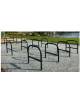 Barriera con piegatura a freddo di tubolare in acciaio Ø48 a forma di U rovesciato, con traverso, da tassellare - cm 80x80h