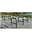 Barriera con piegatura a freddo di tubolare in acciaio mm Ø48 a forma di U rovesciato, con traverso, da inghisare - cm 80x100h