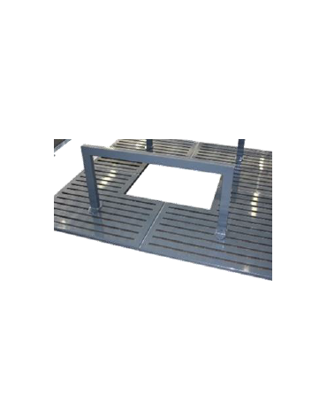 Salvapiante verticale alto per griglia salvapiante, realizzato in acciaio zincato e verniciato - cm L100x50h