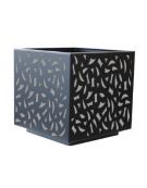 Fioriera di desing, in acciaio zincato e verniciato - con contenitore interno - cm 80x80x100h