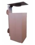 CCestino portarifiuti fissaggio a muro a forma quadrata in acciaio zincato e verniciato con spegnisigarette - cm 35x43x100,4h