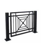 Barriera completa in tubolare acciaio zincato e verniciato - 2 supporti di testa da tassellare - 156x100h