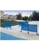 Barriera modulare da cm 200 con 2 supporti da tassellare, realizzata in acciaio zincato e verniciato - cm 215x100h