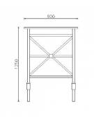 Barriera a 1 croce, realizzata in tubolare acciaio zincato e verniciato - da inghisare - cm 90x4x125h