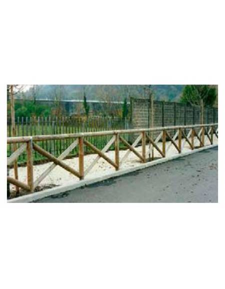 Recinzione in legno di pino - da interrare - Prezzo al metro lineare