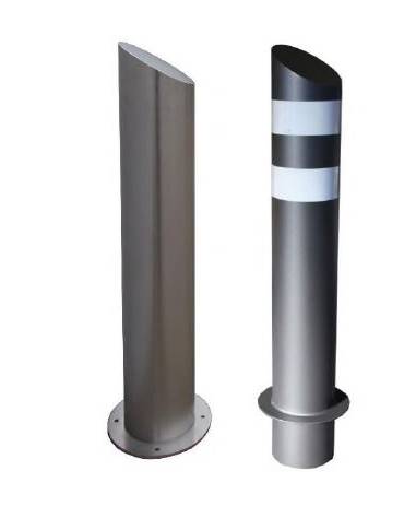 Dissuasore amovibile in acciaio inox realizzato in tubolare - inclusa boccola con chiave - cm Ø21,9x120h