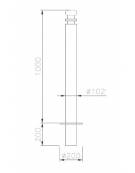 Dissuasore amovibile in acciaio zincato e verniciato, inclusa boccola per chiave - cm Ø10,2x100h