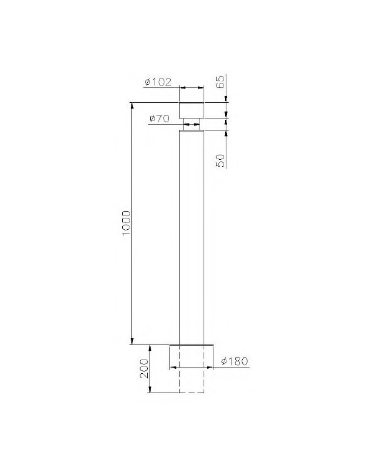 Dissuasore amovibile in acciaio zincato e verniciato - inclusa boccola con chiave - cm Ø10,2x120h