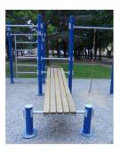 Stazione fitness in acciaio zincato e verniciato, con attrezzi per rafforzare i muscoli delle braccia - cm 650x340x249h