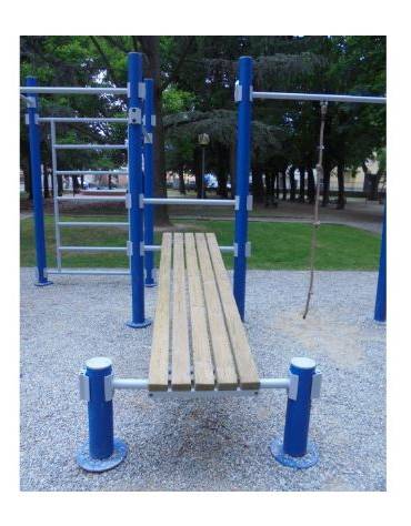Stazione fitness in acciaio zincato e verniciato, con attrezzi per rafforzare i muscoli delle braccia - cm 650x340x249h