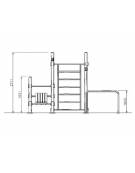 Stazione fitness realizzata in acciaio zincato e verniciato. Attrezzo per il rafforzamento muscolare - cm 410x365x270h