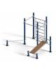 Stazione fitness realizzato in acciaio zincato e verniciato. Attrezzo per il rafforzamento muscolare - cm 420x340x271,1h