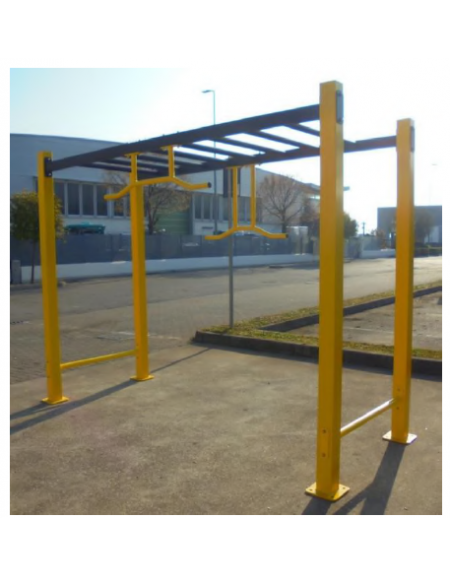 Struttura fitness in acciaio zincato e verniciato. Attrezzo per rafforzare i muscoli delle braccia - cm 300x120x231h