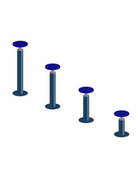 Percorso a ostacoli, per rafforzare i muscoli delle gambe, realizzato in acciaio zincato e verniciato  - cm Ø30x105h