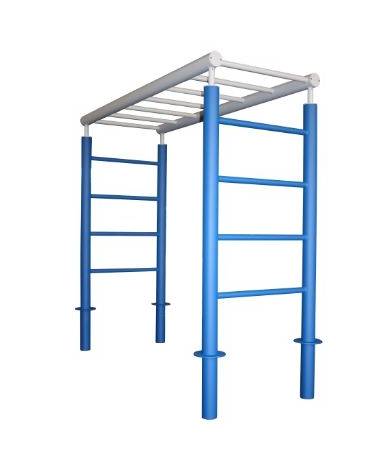 Scala orizzontale in acciaio zincato e verniciato. Attrezzo per tonificare mani e braccia - cm 288,1x117,1x236,1h