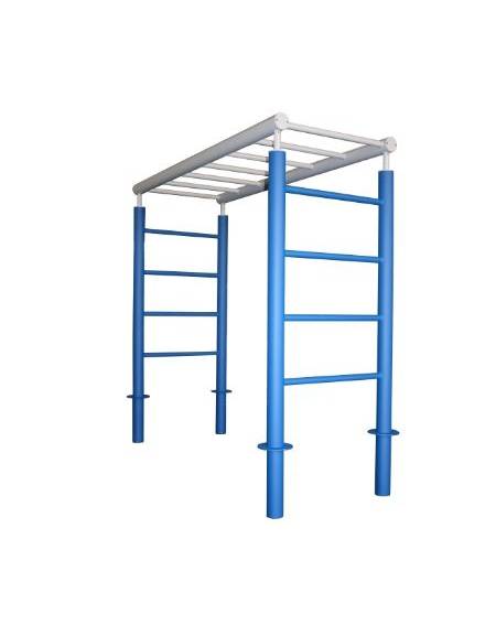 Scala orizzontale in acciaio zincato e verniciato. Attrezzo per tonificare mani e braccia - cm 288,1x117,1x236,1h