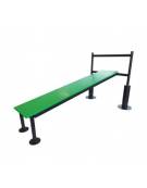 Stazione con panca inclinata in polietilene. Attrezzo per rafforzare i muscoli del ventre - cm 130x224,3x120h