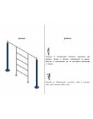 Spalliera fitness, in acciaio zincato e verniciato. Attrezzo per rafforzare i muscoli di braccia e gambe - cm 270x237,6h
