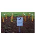 Barre per stretching in acciaio zincato e verniciato. Attrezzo per distensione e rilassamento muscolare - cm 180x147,6h