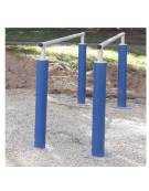 Parellele fitness in acciaio zincato e verniciato. Attrezzo per rafforzare i muscoli di braccia e spalle - cm 306x60x120h