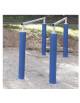 Parellele fitness in acciaio zincato e verniciato. Attrezzo per rafforzare i muscoli di braccia e spalle - cm 299x60x120h