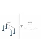 Parellele fitness in acciaio zincato e verniciato. Attrezzo per rafforzare i muscoli di braccia e spalle - cm 306x60x120h