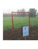 Anelli con pertica fitness  in acciaio zincato e verniciato. Attrezzo per rafforzare tutti i muscoli - cm L328,9x286,1h