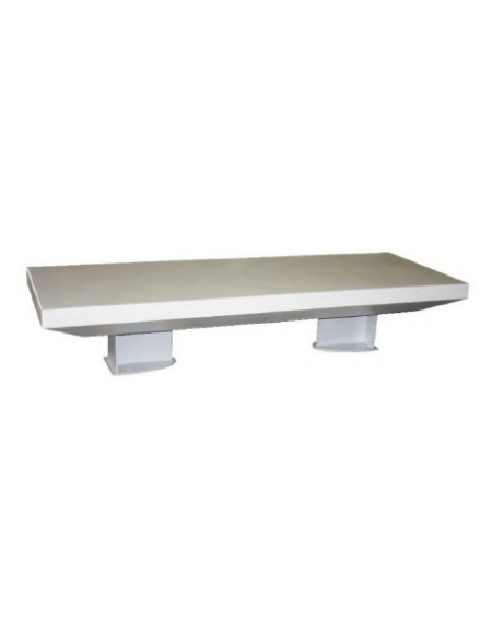 Panchina lineare senza schienale in acciaio e cemento - seduta levigata - cm 220x80x44h Panchina lineare senza schienale in acciaio e cemento - seduta levigata - cm 220x80x44h
