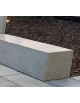 Panchina senza schienale, in cemento lievigato, a forma di parallelepipedo - cm 200x60,7x45h
