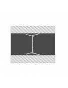 Altalena in legno 2 posti (sedili a orsetto), montanti circolari d. cm 12 - adatta ai diversamente abili - cm 365x240x275h