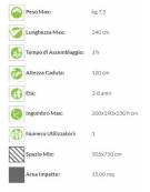 Altalena in legno 1 posto con trave superiore in acciaio e sedile Orsetto - da interrare o filo pavimento - cm 200x190x230h