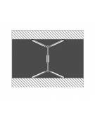 Altalena in legno 1 posto con trave superiore in acciaio e sedile Orsetto - da interrare o filo pavimento - cm 200x190x230h