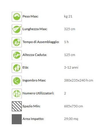 Altalena 2 posti con sedili a orsetto - Montanti in legno e trave in acciaio - adatta ai diversamente abili -cm 380x235x240h