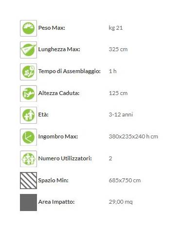 Altalena 2 posti con sedili piano / orsetto - Montanti in legno e trave in acciaio zincato - adatta ai diversamente abili