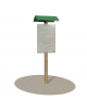 Cartello con paletto in legno - Inizio percorso fitness - cm 70x30x215h