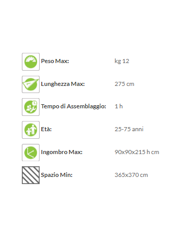 Attrezzo Soft Fitness in legno per Movimento delle gambe - cm 90x90x215h