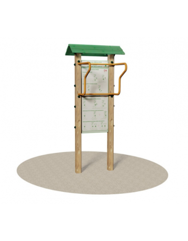 Attrezzo Soft Fitness in legno per movimento gambe e spalle - cm 90x90x215h