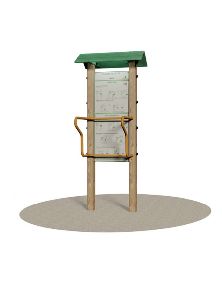 Attrezzo Soft Fitness in legno per movimento gambe e spalle - cm 90x90x215h