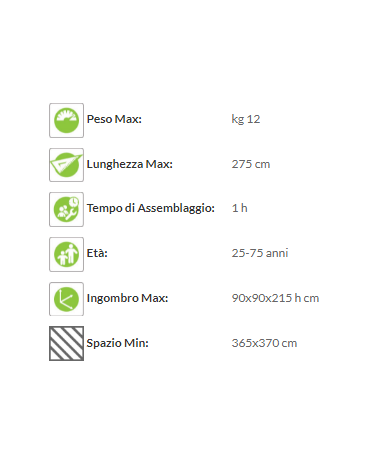 Attrezzo Soft Fitness in legno per movimento gambe e spalle - cm 90x90x215h