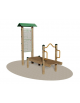 Attrezzo Soft Fitness in legno - Panca multifunzione orizzontale plus - cm 90x250x215h