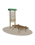 Attrezzo Soft Fitness in legno - Panca orizzontale - cm 90x250x215h