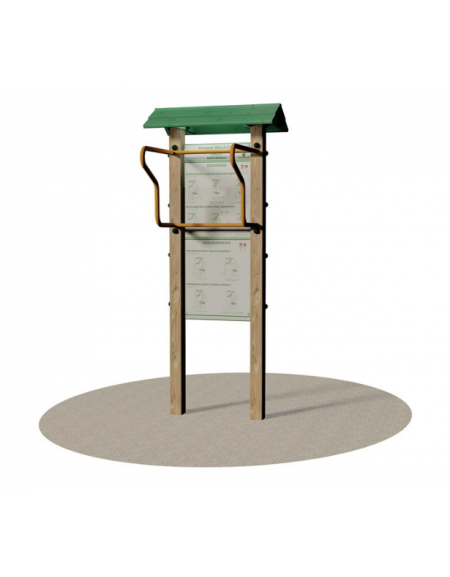Attrezzo Soft Fitness in legno per stabilità della spalla - cm 90x90x215h