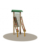 Attrezzo Soft Fitness in legno per flessioni in appoggio - cm 90x125x215h