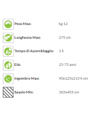 Attrezzo Soft Fitness in legno per flessioni in appoggio - cm 90x125x215h