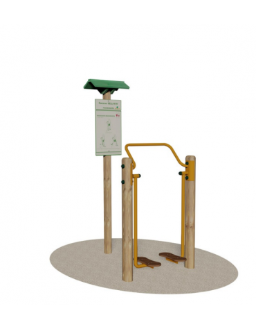 Attrezzo Soft Fitness in legno per passeggiata sul posto - cm 90x140x205h