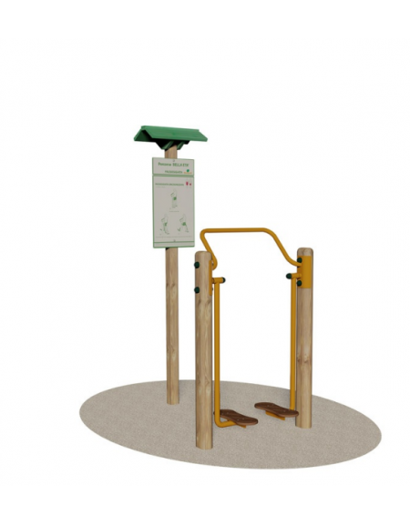 Attrezzo Soft Fitness in legno per passeggiata sul posto - cm 90x140x205h